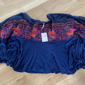 Free people swing cape style shirt size small